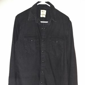 Gap slim fit black western shirt